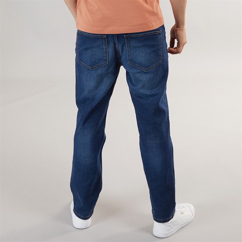 Smith And Jones Mens Nezzy Straight Fit Jeans Stone Wash