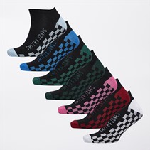 Smith And Jones Mens Stallings Seven Pack Trainer Liner Socks Black