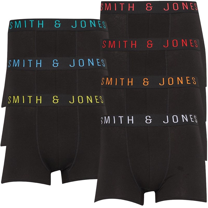 Smith And Jones Mens Controlla Fourteen Pack Boxers Black