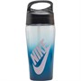 Nike TR Hypercharge Straw Bottle 16oz Valerian Blue/Anthracite/Barely Rose