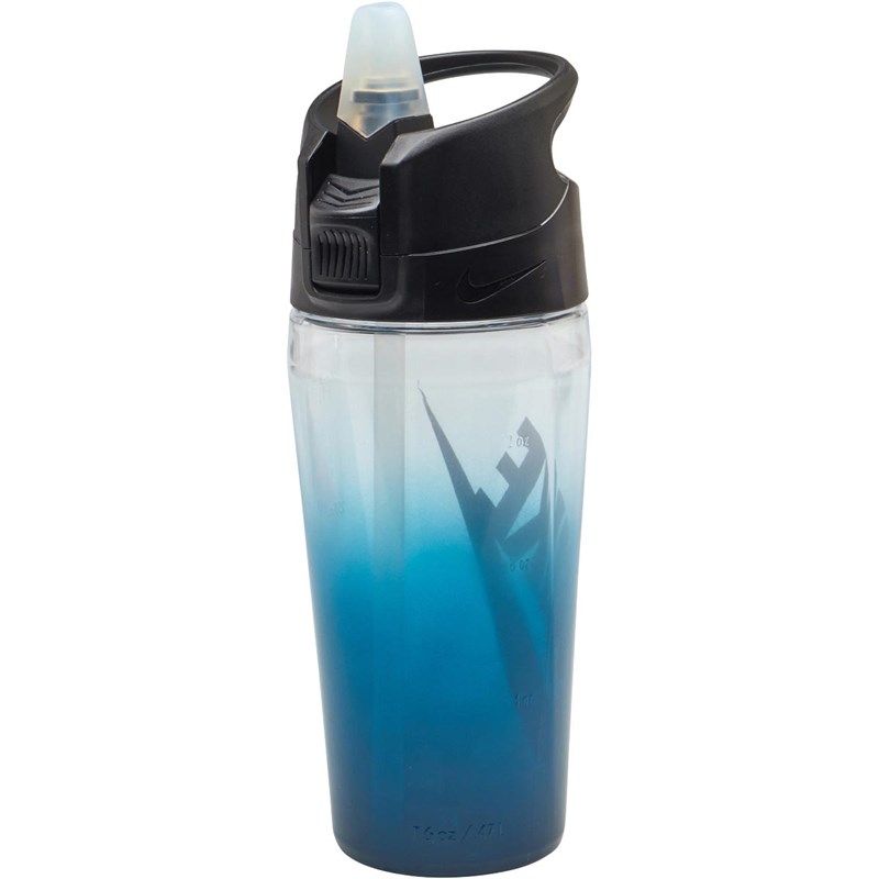 Nike TR Hypercharge Straw Bottle 16oz Valerian Blue/Anthracite/Barely Rose
