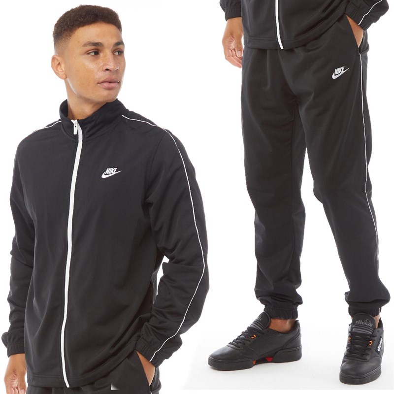 nike standard fit tracksuit black