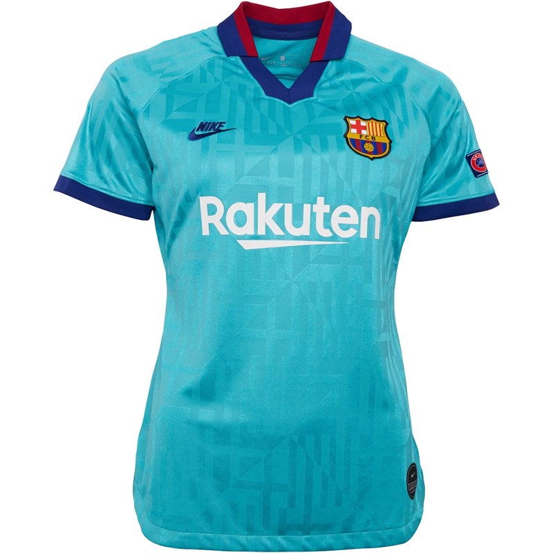 Buy Nike Womens FCB Barcelona 10 Champ League Jersey Cabana/Deep Royal Blue