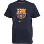 Nike Chłopięce FCB Barcelona Evergreen Crest Sweter z Dzianiny z Krótkim Rękawem Niebieski