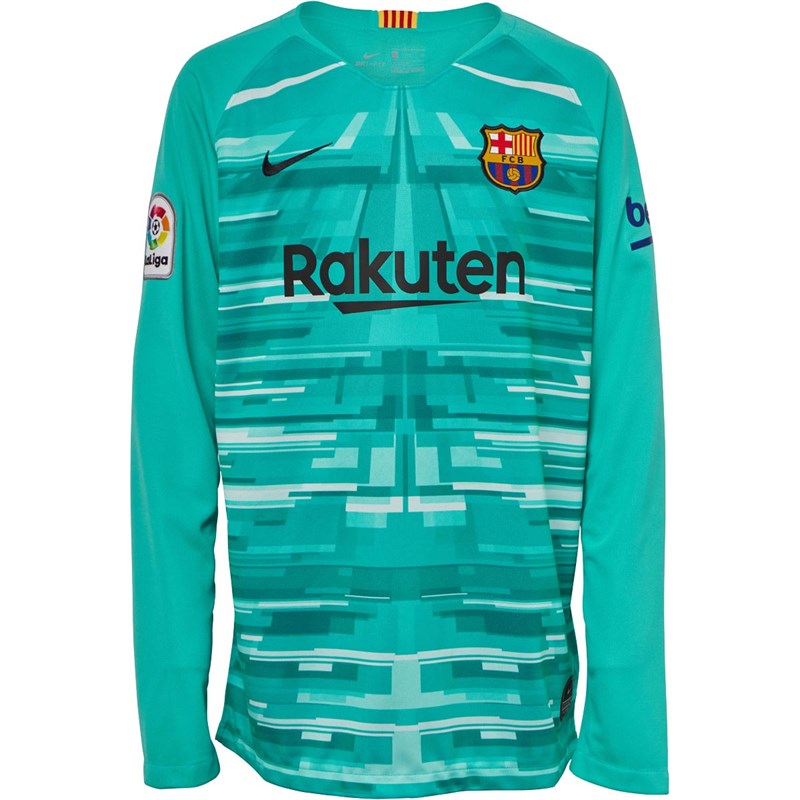 Buy Nike Junior Boys FCB Barcelona Home Goalkeepers Jersey Bright Green ...