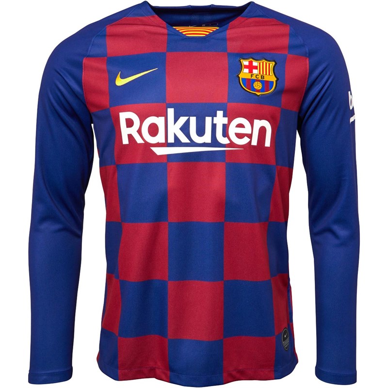 Buy Nike Mens FCB Barcelona La Liga Long Sleeve Home Jersey Deep Royal ...