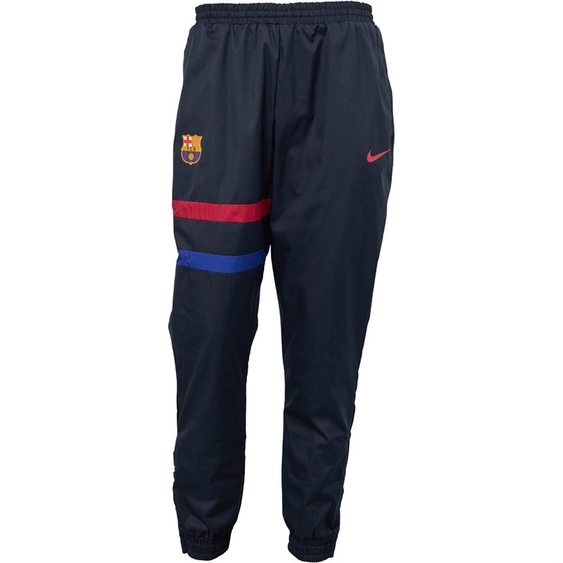 Buy Nike Mens FCB Barcelona Woven Track Pants Obsidian/Yellow/Noble Red