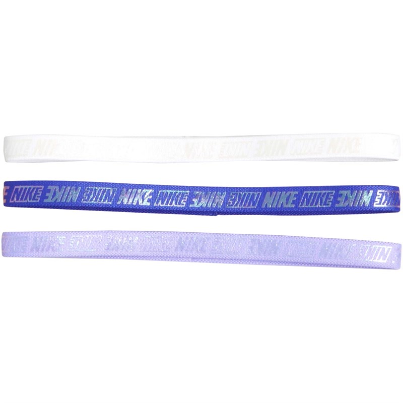 Nike Junior Metallic Hairbands 2.0 Three Pack Purple Pulse/Lapis/White