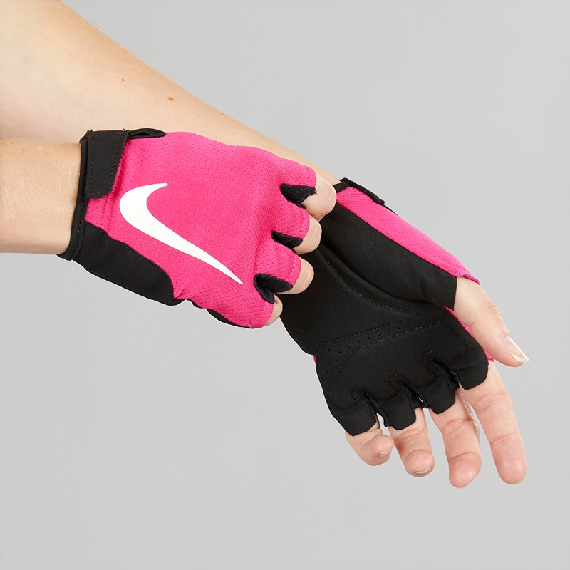 Nike Womens Gym Essentials 2.0 Fitness Gloves Vivid Pink/Black/White