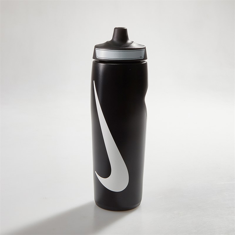 Nike Unisex Refuel Grip Water Bottle 24oz Black/Black/White