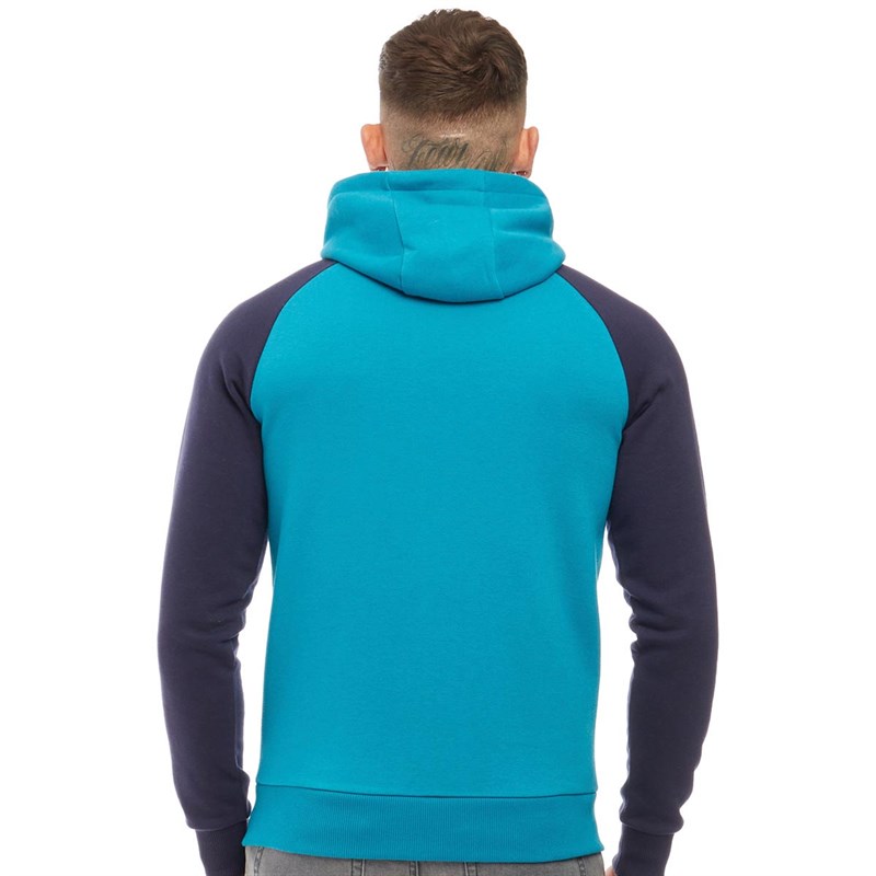 Buy Henleys Mens Belton Zip Hoodie Enamel Blue/Navy