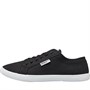 Henleys Mens Kenyon Canvas Pumps Black/White