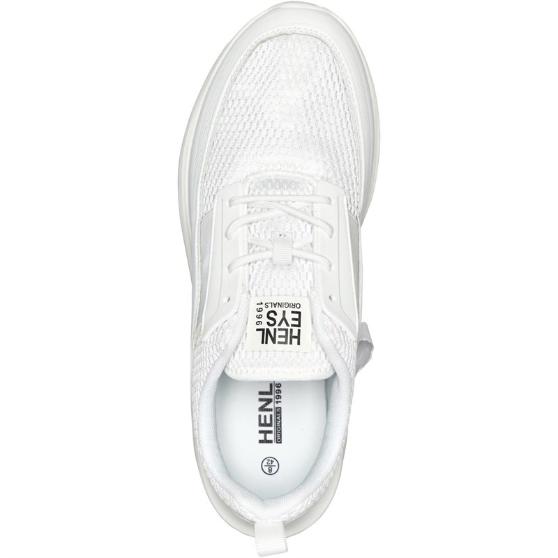 Henleys Mens Silva Trainers White Mono