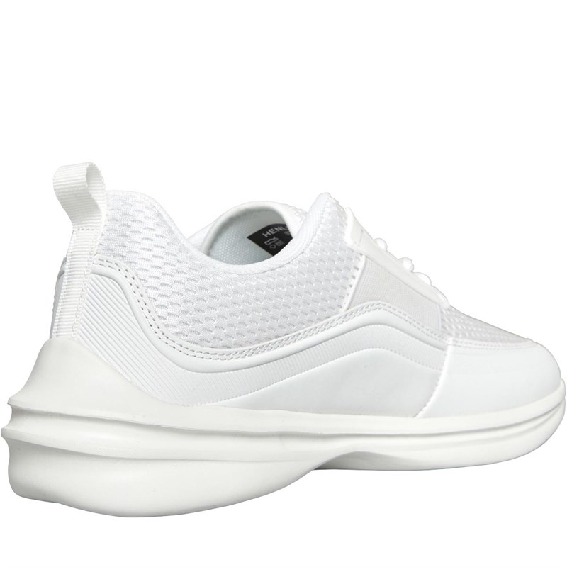 Henleys Mens Silva Trainers White Mono