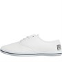Henleys Mens Bevan PU Pumps White Mono