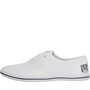 Henleys Mens Bevan Perf PU Plimsolls White
