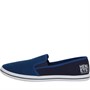 Henleys Mens Bevan Slip Canvas Pumps Navy/Blue