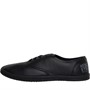 Henleys Mens Bevan Perf PU Plimsolls Black