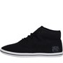 Henleys Mens Bevan High Canvas Pumps Black