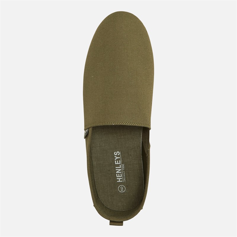 Henleys Mens Wright Espadrilles Khaki