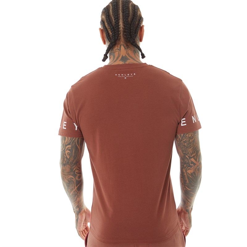 Henleys Mens Henflare T-Shirt Deep Red