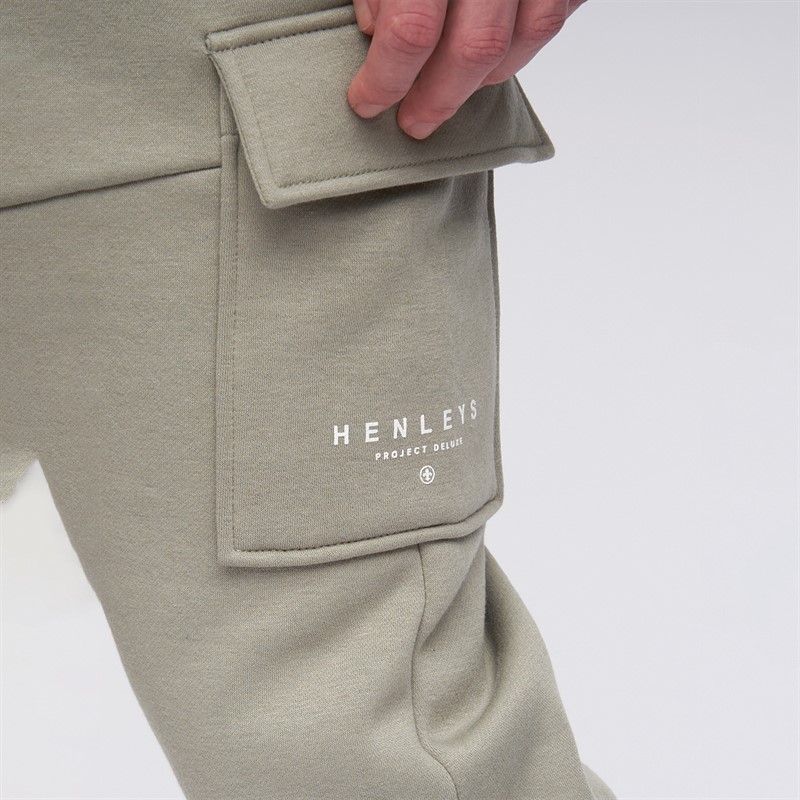 Henleys Mens Moorehen Cargo Joggers Dusty Olive