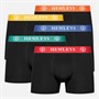 Henleys Mens Primas Five Pack Boxers Black