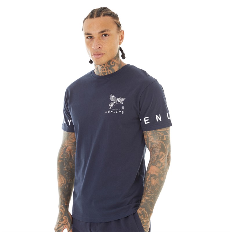 Henleys Mens Henflare T-Shirt Navy