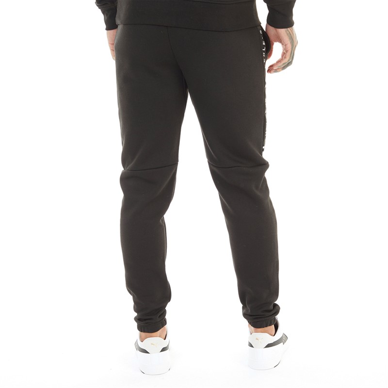 Henleys Mens Tapehen Joggers Black