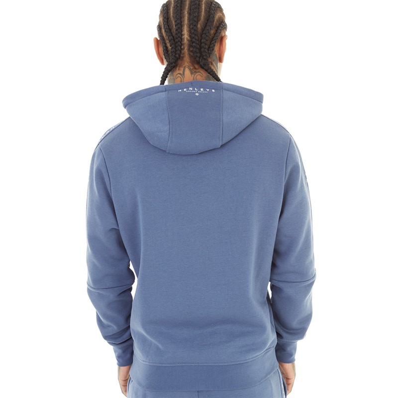 Henleys Mens Tapehen Hoodie Deep Blue