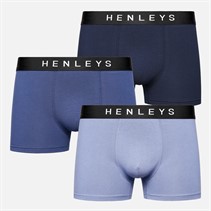 Henleys Mens Inky Three Pack Boxers Troposhere/Oceana/Total Eclipse