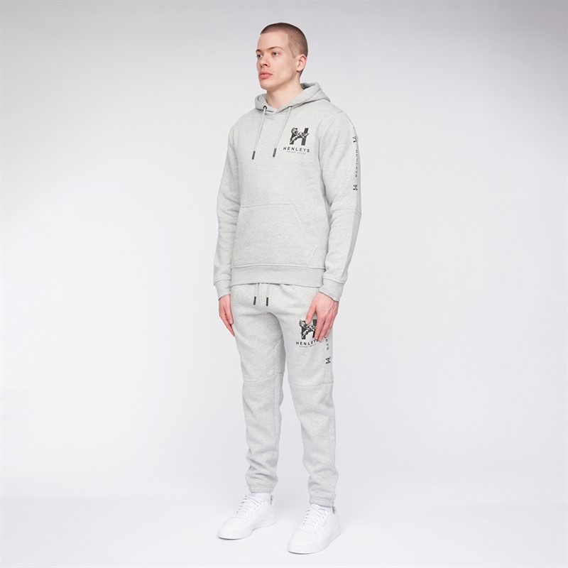 Henleys Mens Henley Tapehen Hoodie Grey Marl