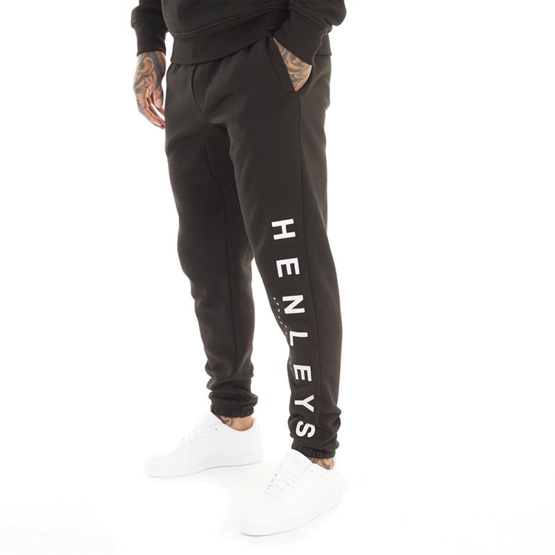 Henleys Mens Classhen Joggers Black