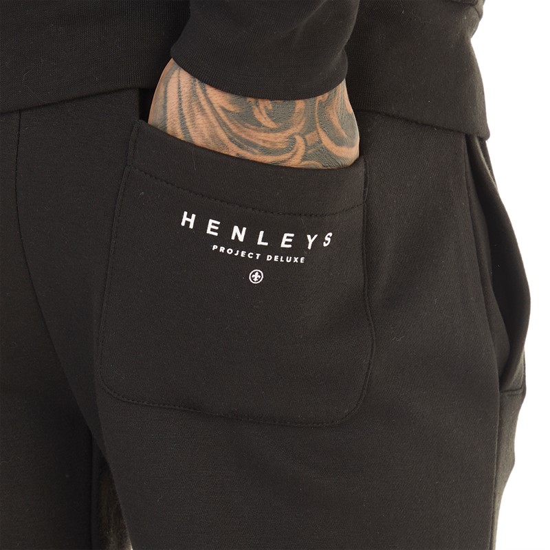 Henleys Mens Classhen Joggers Black