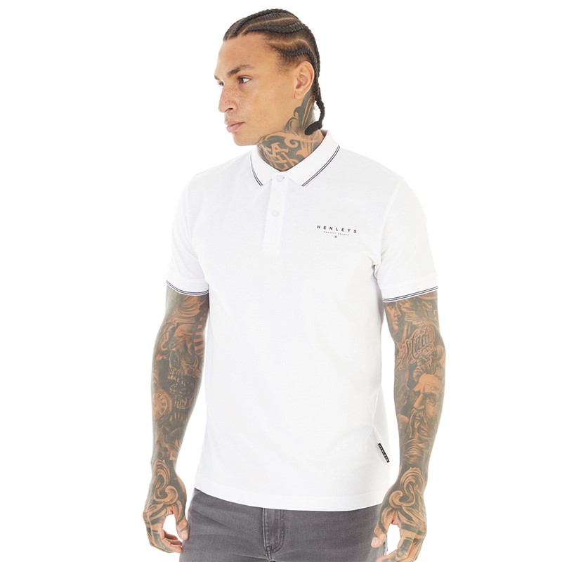 Henleys Mens Kilhen Polo Shirt White