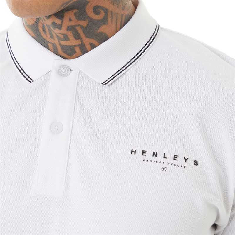 Henleys Mens Kilhen Polo Shirt White