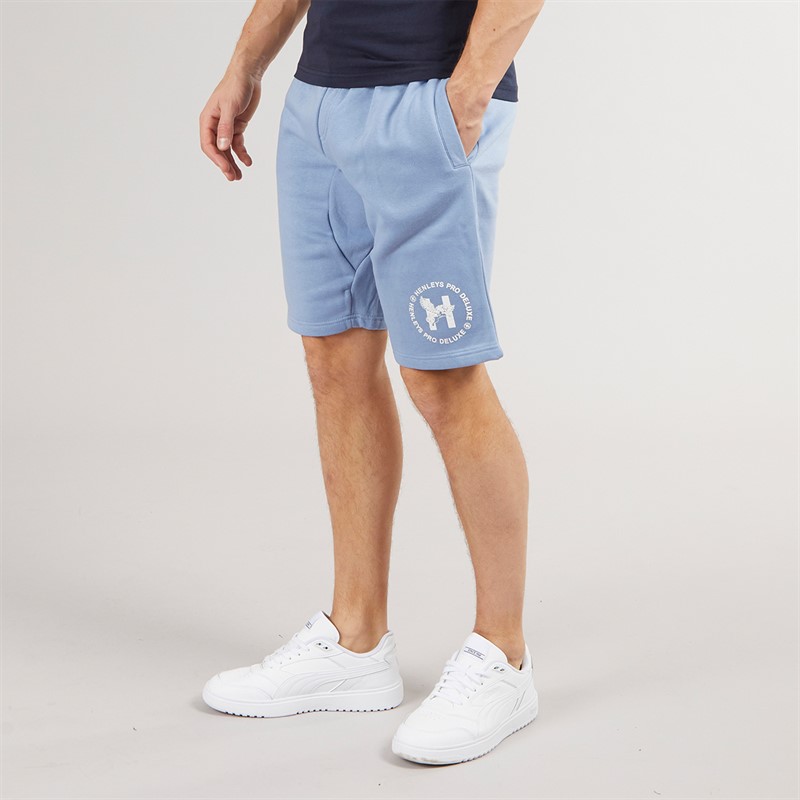 Henleys Mens Metafone Jog Shorts Steel Blue