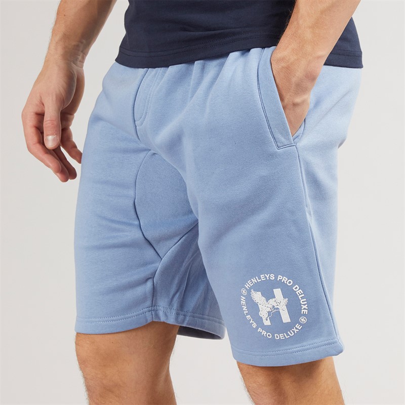 Henleys Mens Metafone Jog Shorts Steel Blue