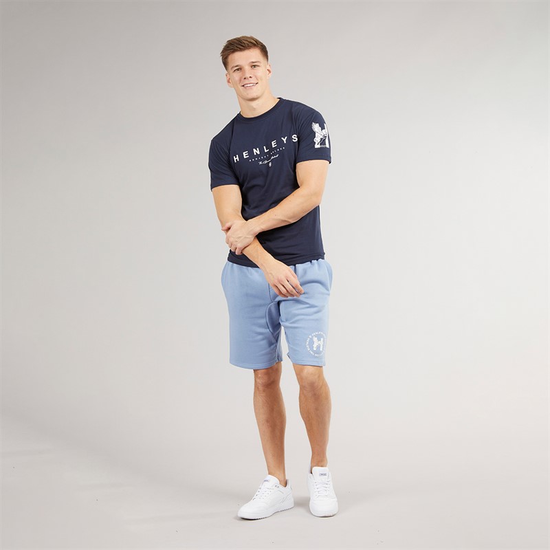 Henleys Mens Metafone Jog Shorts Steel Blue