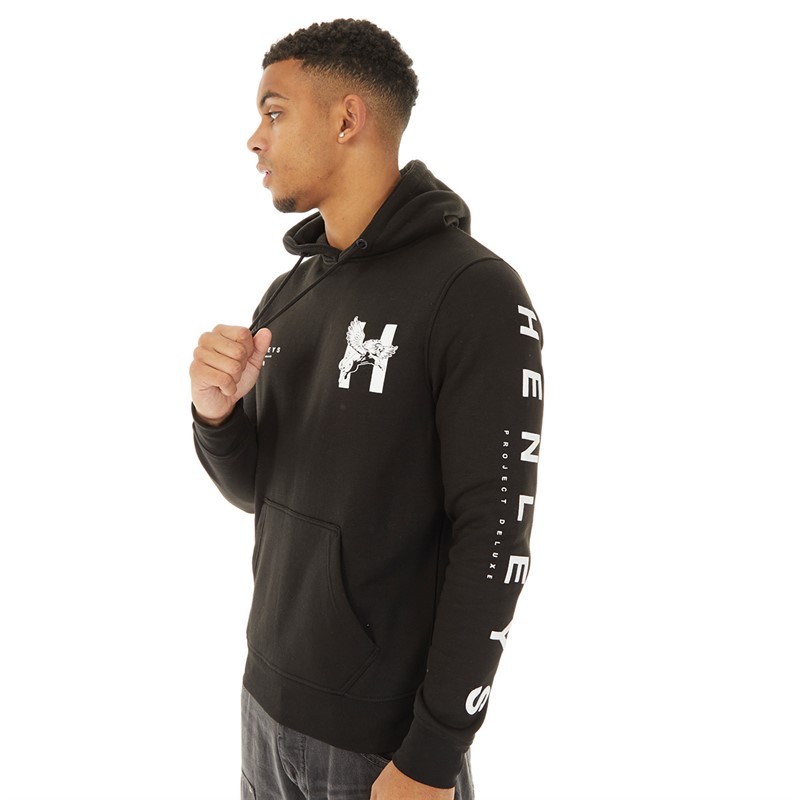 Henleys Mens Kilhen Hoodie Black