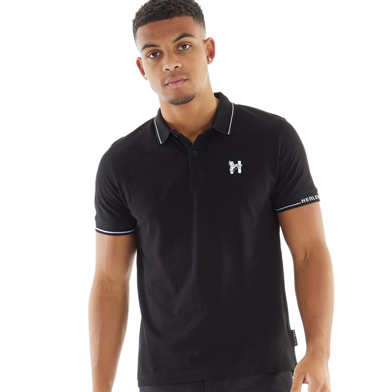 Henleys Mens Hentyme Polo Black