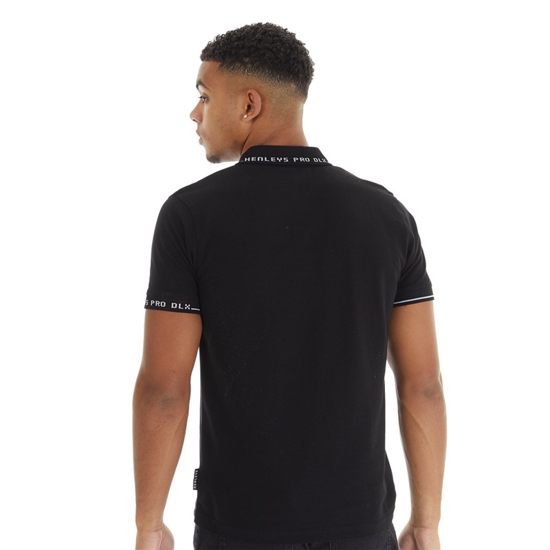 Henleys Mens Hentyme Polo Black