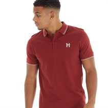 Henleys Mens Henflare Polo Deep Red