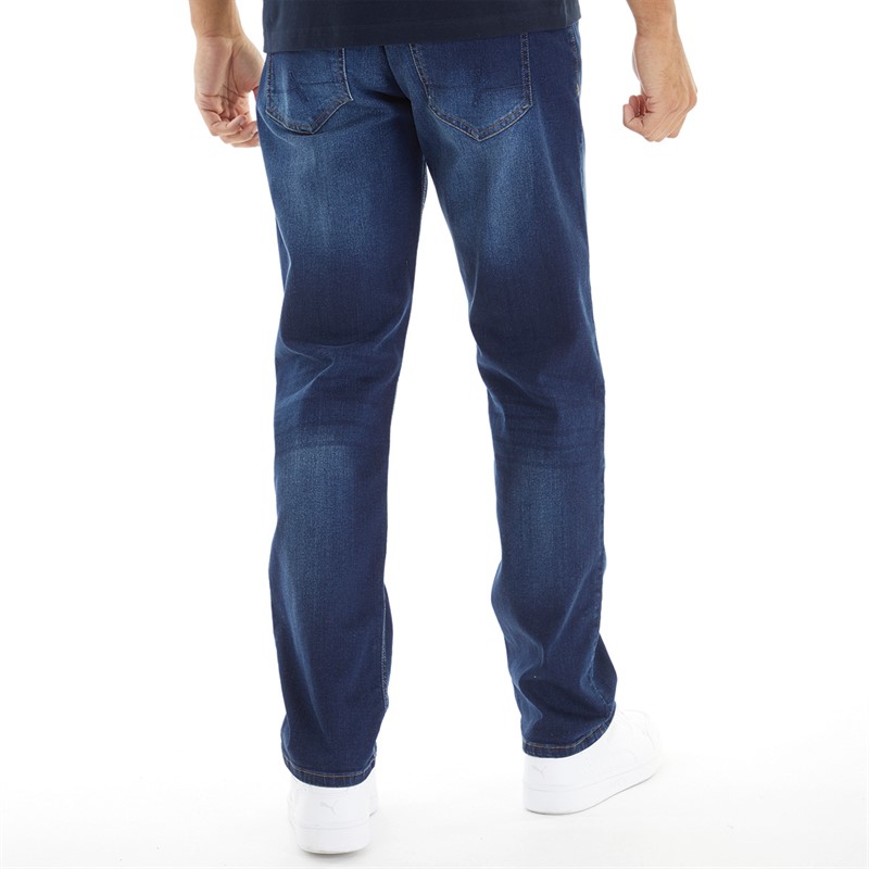 Henleys Mens Breeze Straight Fit Jeans Dark Wash