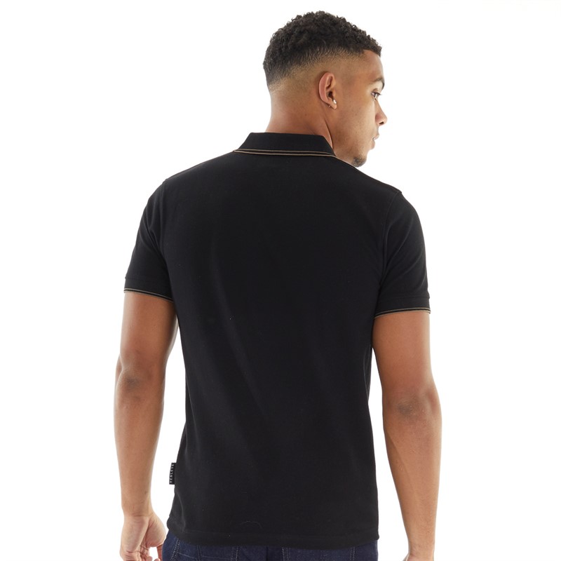 Henleys Mens Henflare Polo Black