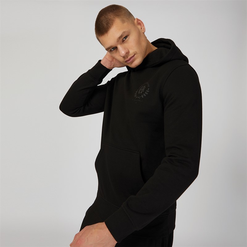 Henleys Mens Alston Hoodie Black