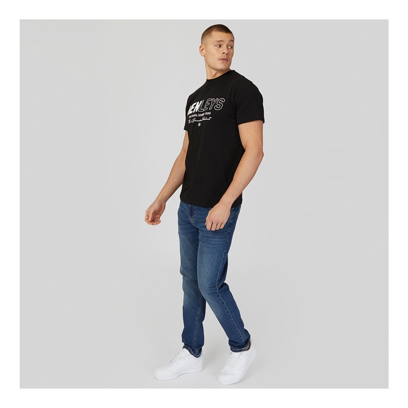 Henleys Mens Melvern T-Shirt Black