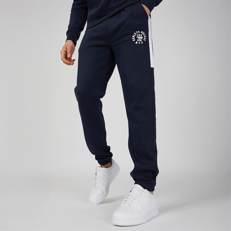 Henleys Mens Clayer Joggers Navy