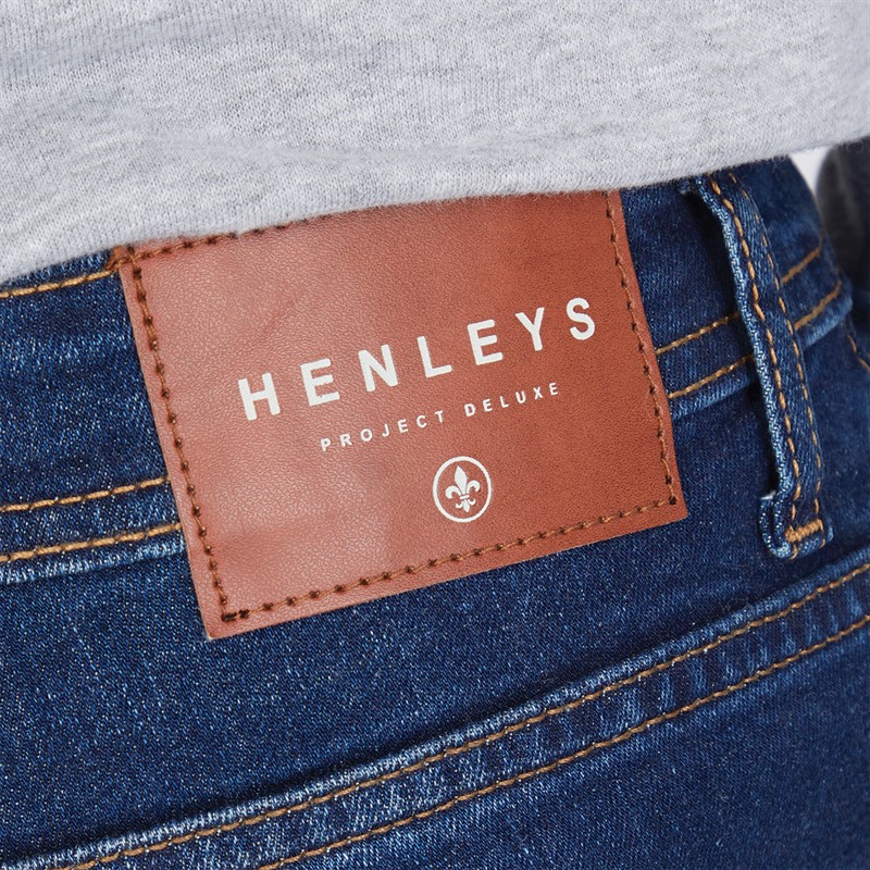 Henleys Mens Craze Comfort Jeans Dark Wash