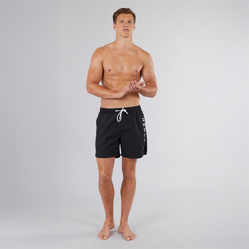 Henleys Mens Henybold Swim Shorts Black